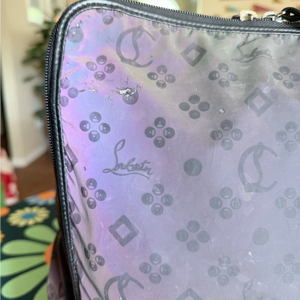 Christian Louboutin backpack Iridescent Monogram Purple Logo Travel bag - Picture 14 of 14